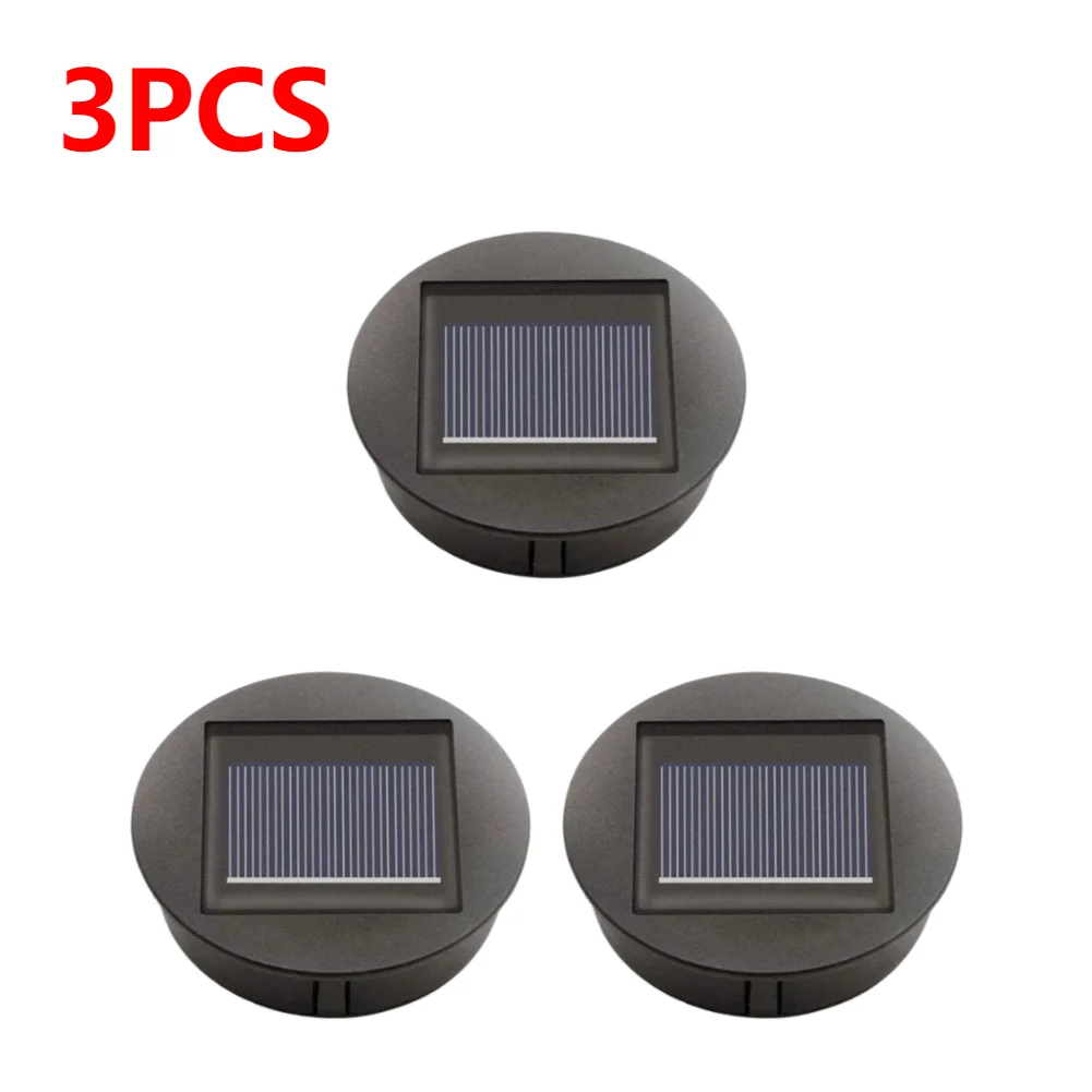 4-1 STKS 8 CM Solar Lampvoet met LED Lamp LED Nachtlampje Basis IP44 Waterdichte Binnenplaats Lichtbasis voor Outdoor Camping Picknick