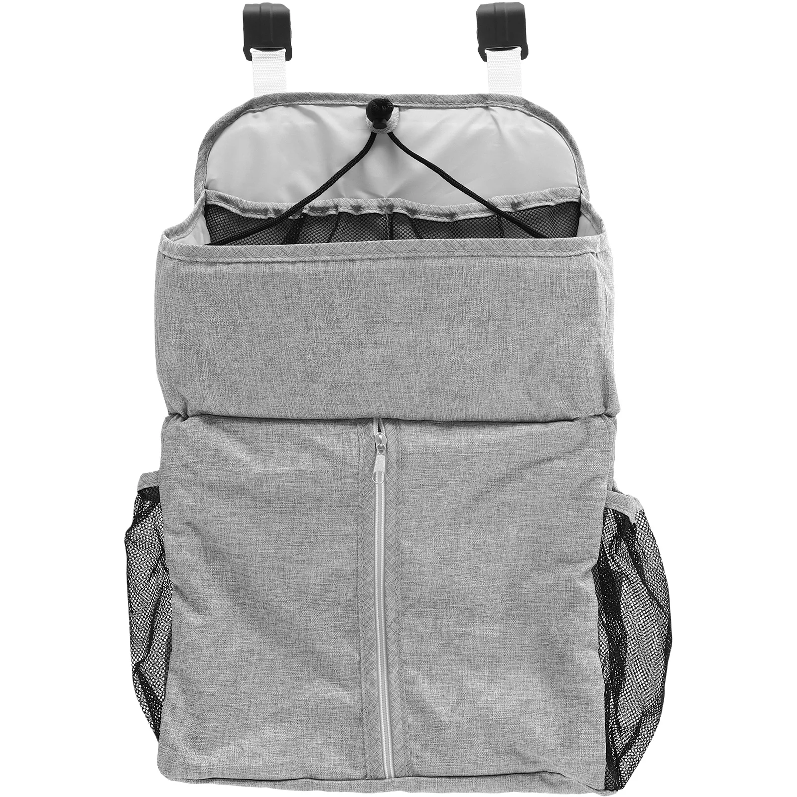1Pcs Diaper Bag Hanging Storage Bag Premium Linen Baby Crib Organizer for Nursery Bedside Stroller Use Multi Pocket Crib Pouch