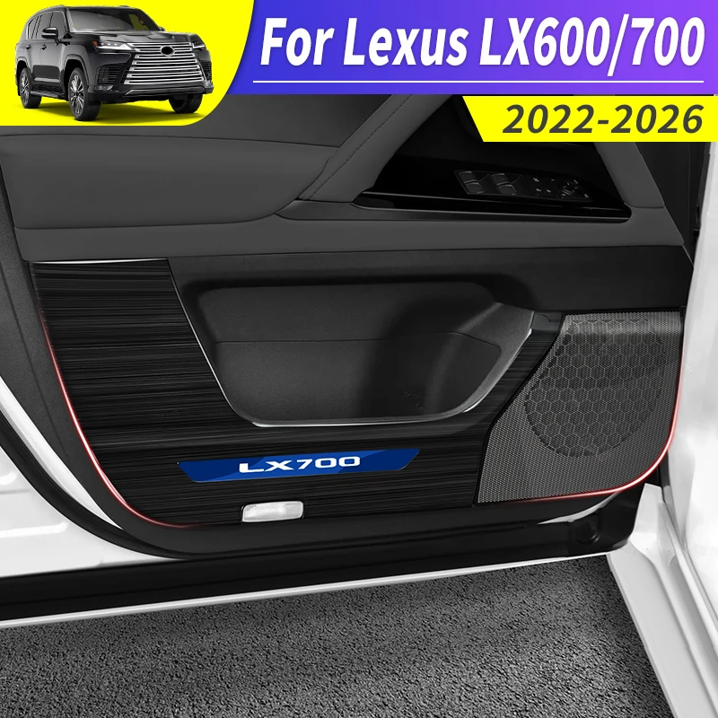 For 2022-2026 Lexus LX600 LX700h Stainless Steel Door Protector Cover Interior Trim Protection Upgrade Accessories
