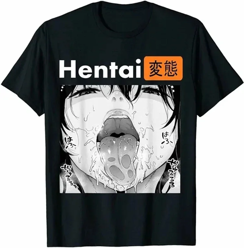 Anime Hentai Printed Shirt Latest Fashion Summer Printed T-shirt Street Fashion Top T-shirt 100% Cotton Oversized T-shirt