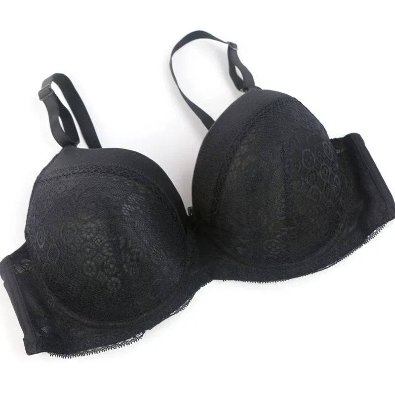 Lace bra 100E 100D 95E 95D 95C 90E 90D 90C 85D 80E 75E 70E 75D 80D Cup Large bust double-breasted Underwear sexy push up bra B06