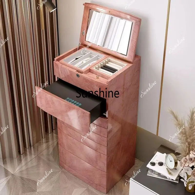 Light luxury floor jewelry cabinet living room home storage high-end display