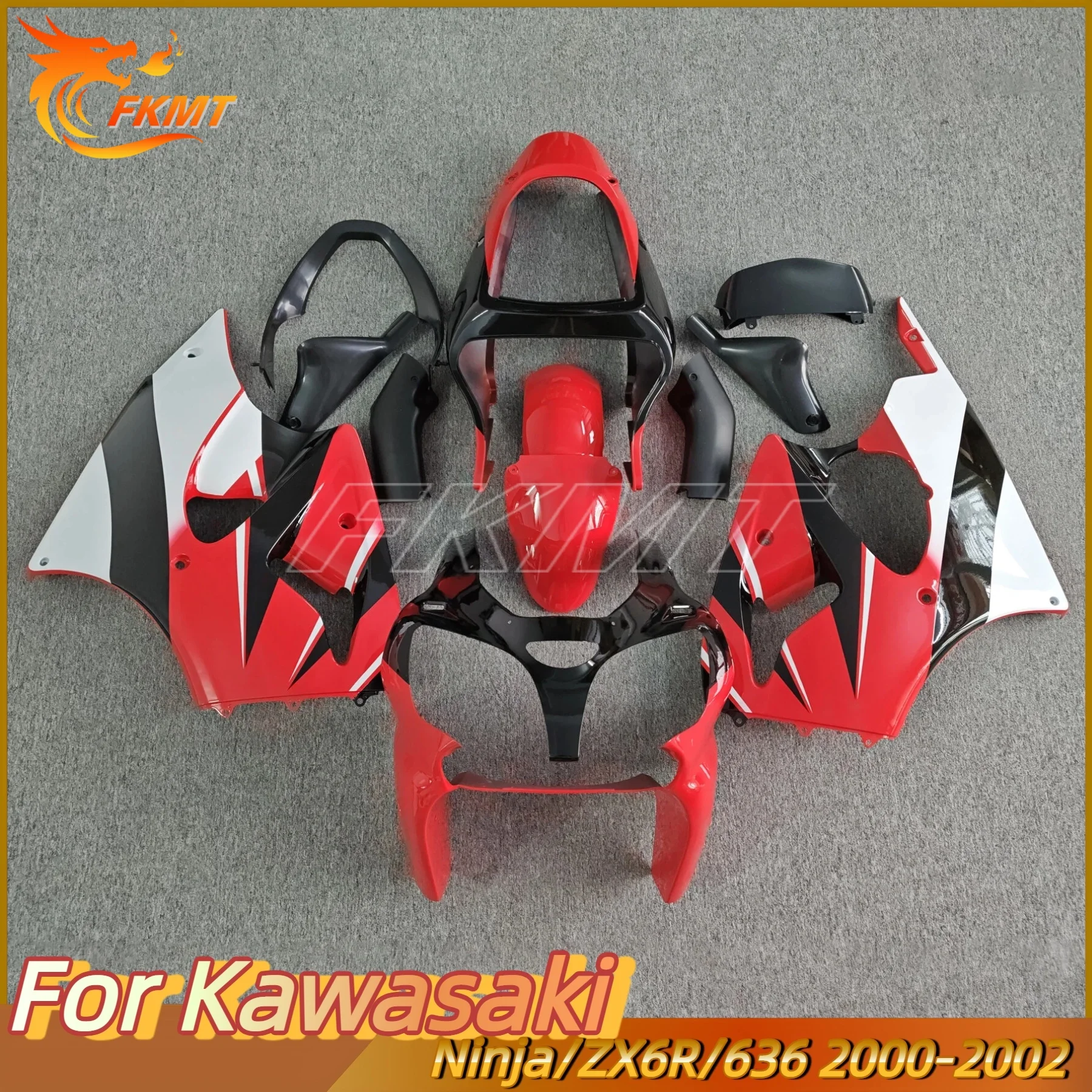 

Bodywork for ZX6r 636 2000 - 2002 White Abs Fairing for ZX6r 636 2002 Fairings for Kawasaki ZX6r 00 01 02