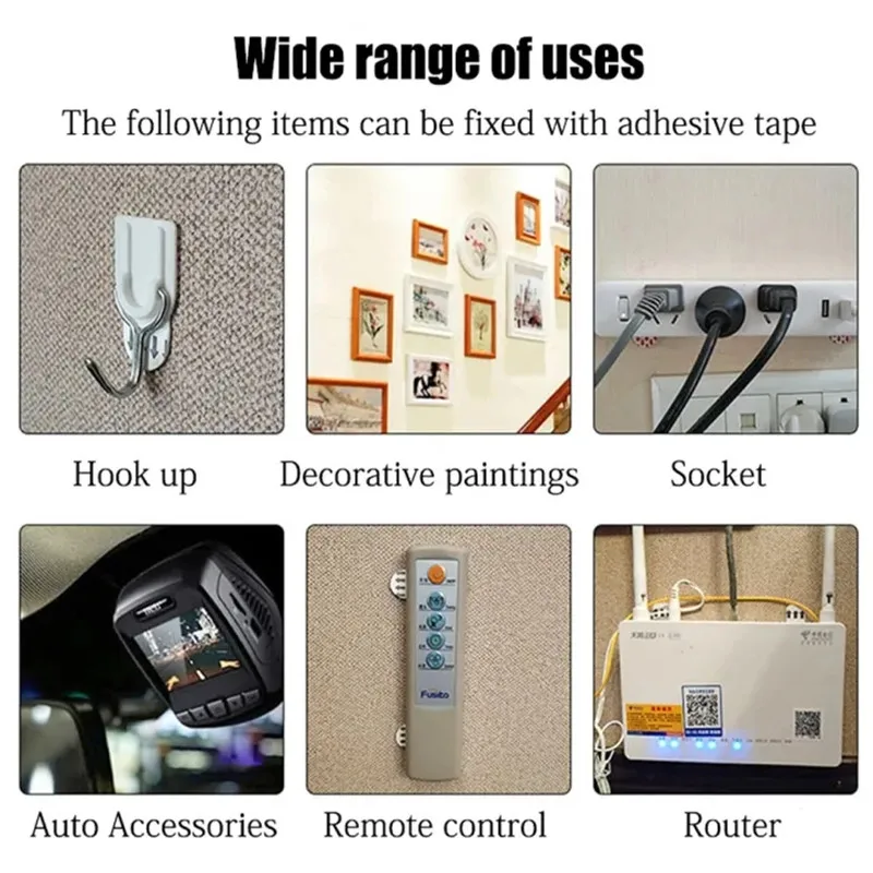 12 Paar DIY Command Klebstreifen, starke doppelseitige Klebebänder, unsichtbare Fotorahmen-Befestigungsstreifen für Zuhause und Büro, Wandmontage – Detail 3