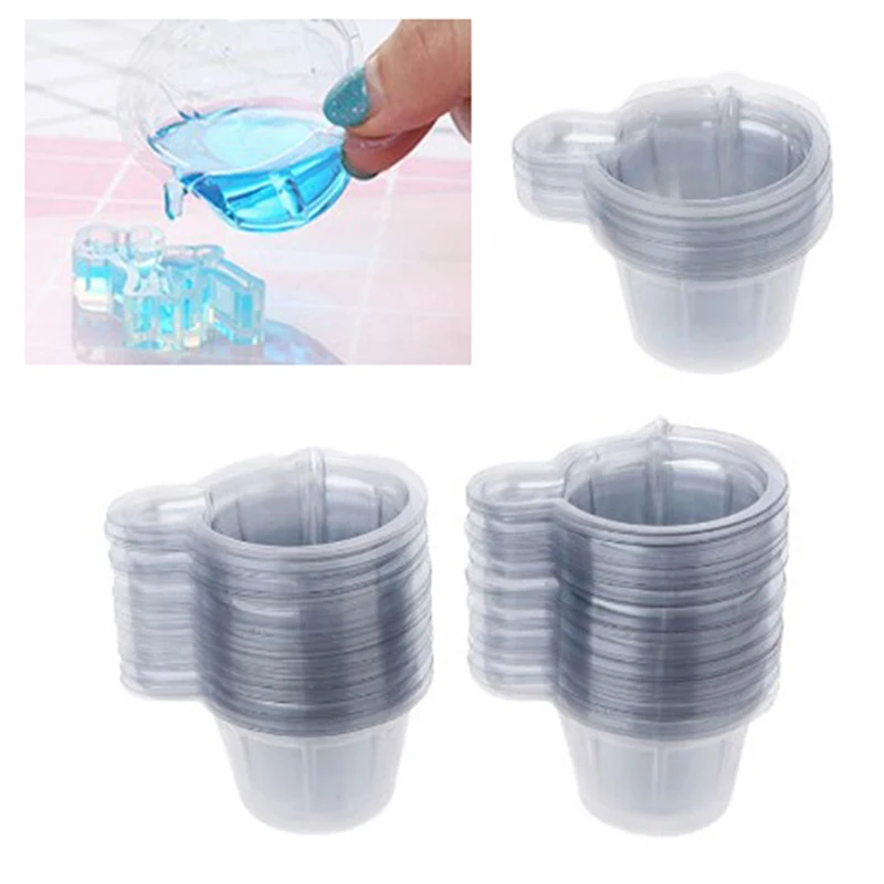 100Pcs 40ML Plastic Disposable Cups Dispenser Silicone Resin Mold Kit For DIY Epoxy Resin Jewelry Making Tools Accessories