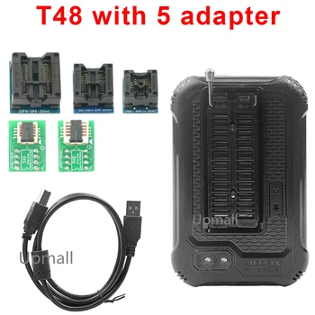 مبرمج V12.67 gecu t48 (42) ، 5 محولات ، دعم + ، لـ eeeu/mcu/spi/ni/no flash/emmc/ic ، أصلي