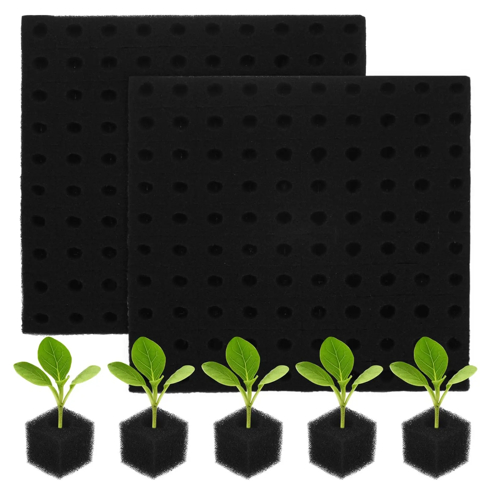 Garten-Hydroponik-Schwamm für Saatgut, Bodenlose Kultur-Pflanzwerkzeuge, Zuschneidbar, Umweltfreundlich für Gemüse, Anzuchttöpfe und -schalen