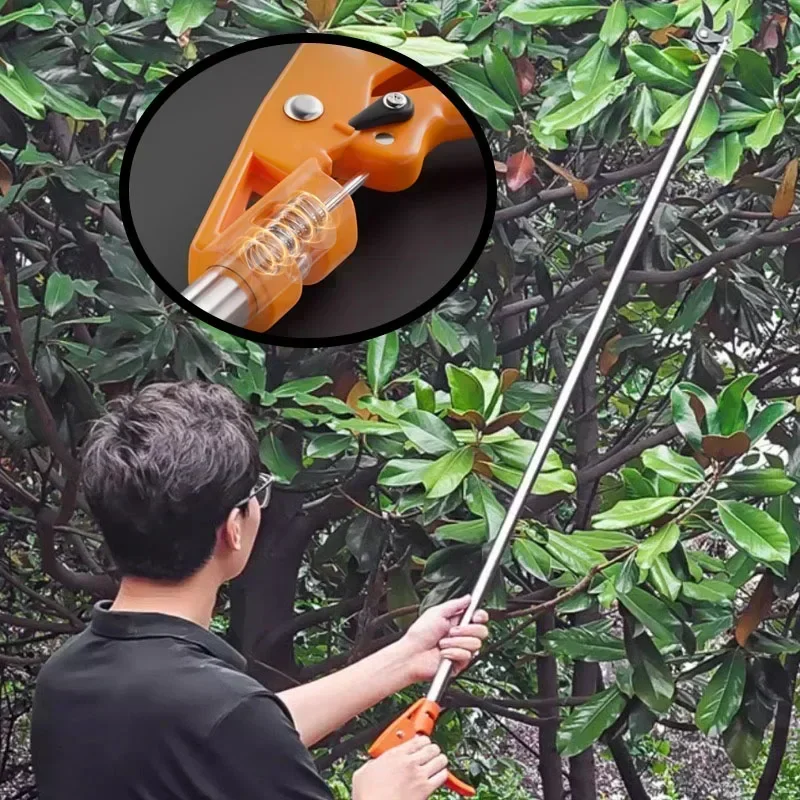 

Stainless Steel Upper Air Twig Prune Cut Scissors Extended Stretchable Fruit Tree Pruning Special Scissors Garden Hand Tools