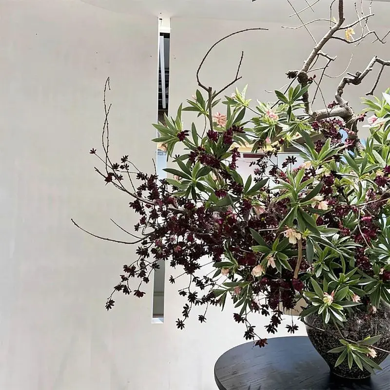 New Chinese Zen large countertop floral ornament wabi sandy wind hotel lobby decoration simulation flower