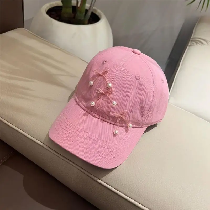 

39BB InsStyle Sweet Baseball Hat Peaked Hat Lovely Bowknot Sun Hat Summer Sport Hat