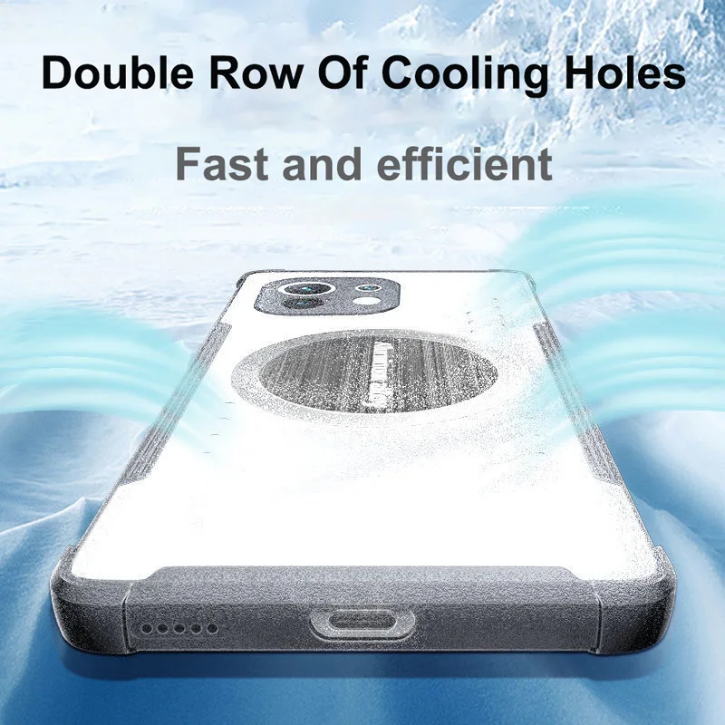 For Xiaomi Mi 11 Ultra Case Mi 11Ultra 5G Graphene Transparent Cover For Xiaomi 11 Pro Thermal Game Magnetic Cooling Shell