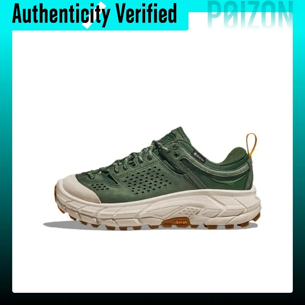 HOKA ONE ONE Tor Ultra Cow Leather, Textile, Synthetic Leather Low top Mountaineering Hiking Shoes Unisex Dark Green 1130310-MVW