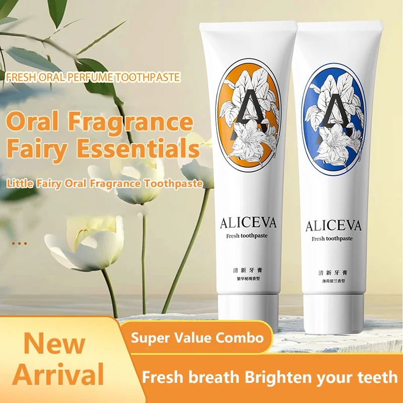 ALICEVA Perfume Toothpaste Removes Bad Breath Remove Smoke Stains Fresh Oral Hygiene Deep Cleaning Brightens Teeth Cares Gums