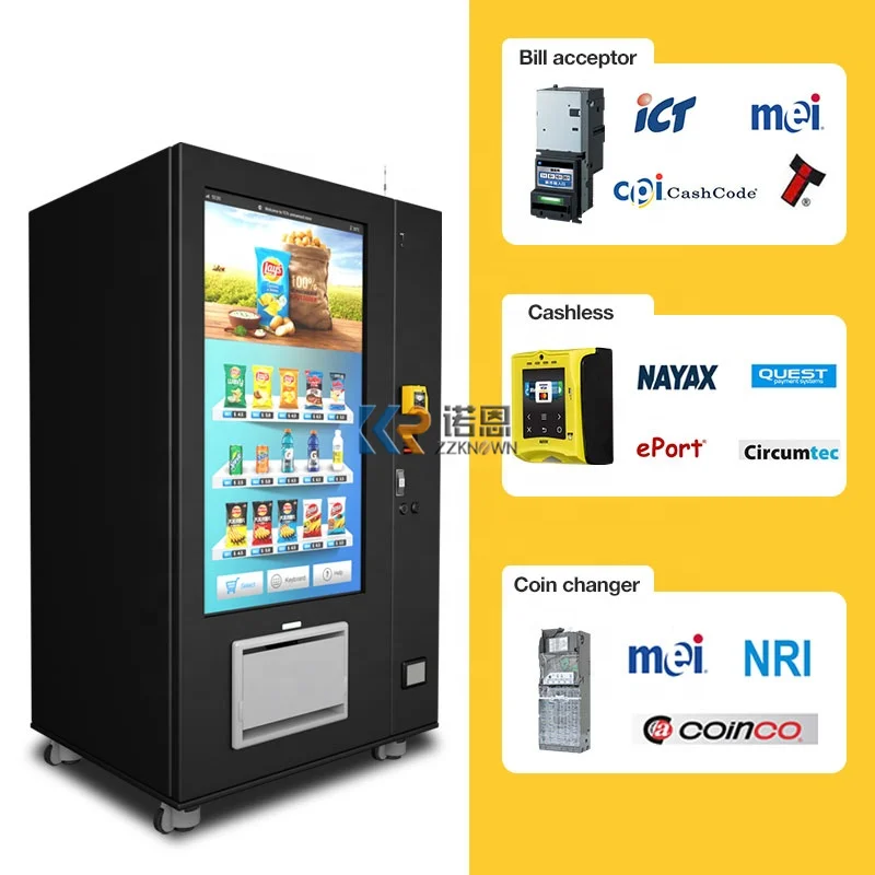 Drink Snack Automatic Vending Machine Large Capacity Vending Machine 55 Inch Touch Screen