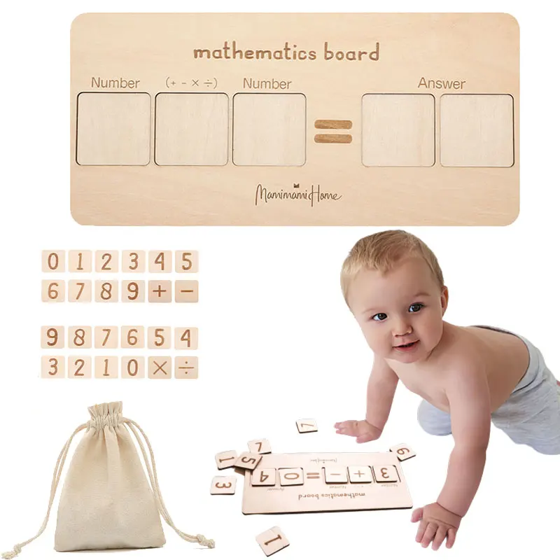 

Wooden Toy Multiplication Division Board Number Cognitive Matching Kids Montessori Early Educational Learn Toy Wood Box Gifts