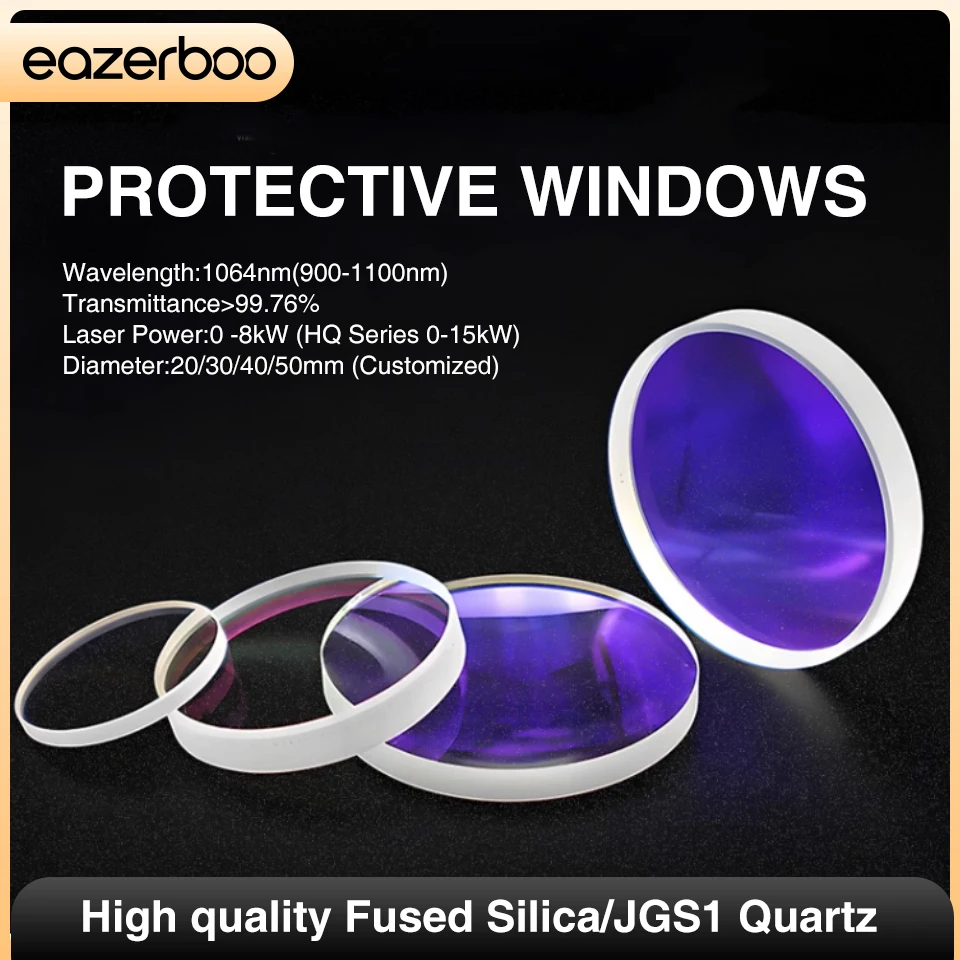 

Raytools Original Laser Protective Windows Lens 27.9x4.1 37x7 24.9x1.5 30X5 for BM111 BM110 Optical Protector Windows