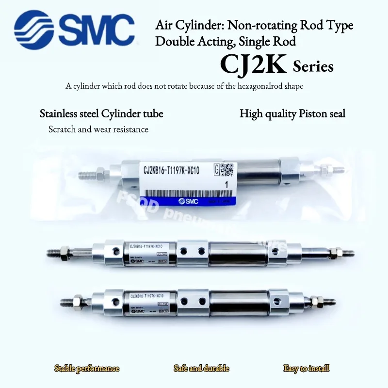 

CJ2KB16-T1197K-XC10 CJ2KB10-55 воздушный цилиндр: невращающийся Тип стержня двойного действия, одиночный стержень серии CJ2KB