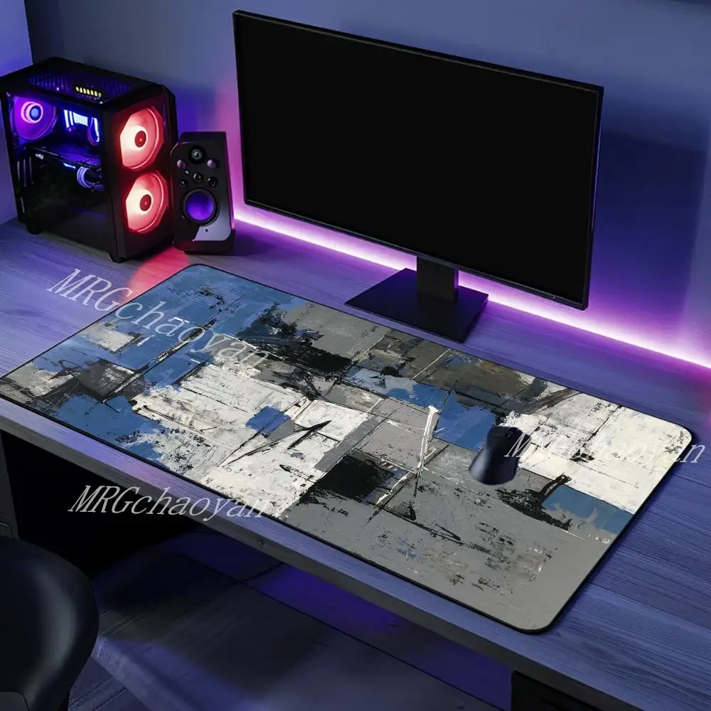 Alas Mouse Gaming Super Besar Motif Grafiti Tua XXL Alas Mouse Komputer HD untuk Rumah, Karpet Keyboard, Alas Meja Laptop Gaming