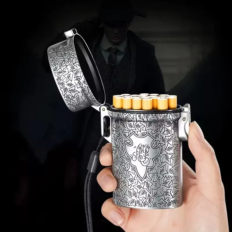 

New Metal Embossed Cigarette Case, Outdoor Waterproof and Moisture-proof Sealed Cigarette Case, for 3-coarse, Medium and Thin