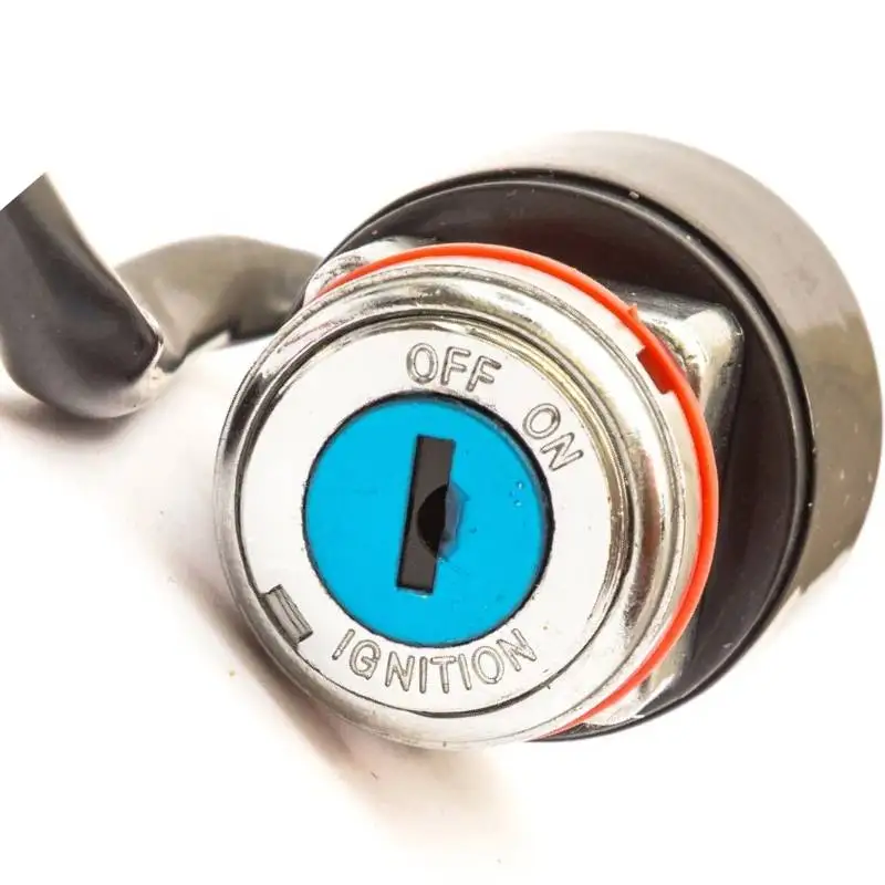 Electric Start Ignition Key Switch 12V, 2 Stage On Off Barrel Switch 2 Wire, For Motor Bike ATV Engine Parts
