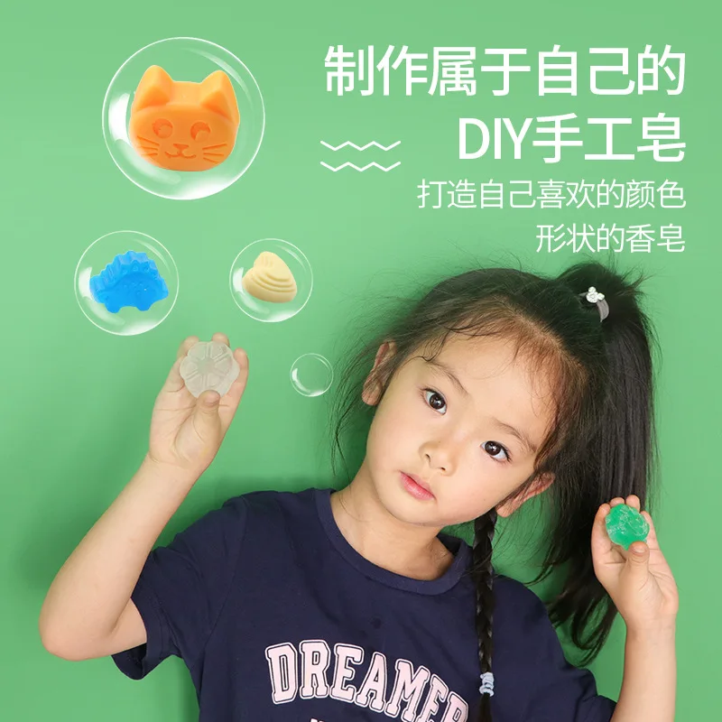 Kinder Handgemachtes Seifenherstellungs-DIY-Set STEM Lehrreiches Wissenschafts-Bastel-Experimentier-Set Geburtstagsgeschenk für Jungen und Mädchen