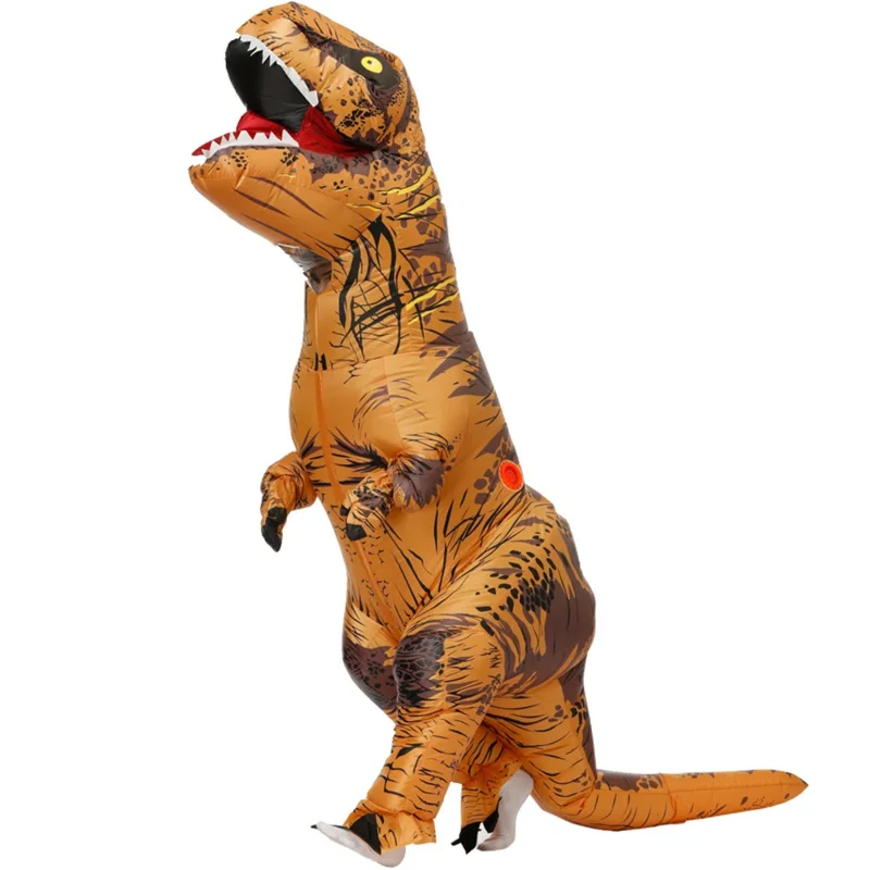 Kids Adult Inflatable Dinosaur Costume Fancy Dress T-Rex Costume Anime Halloween Cosplay Boys Girls Carnival Party Suits