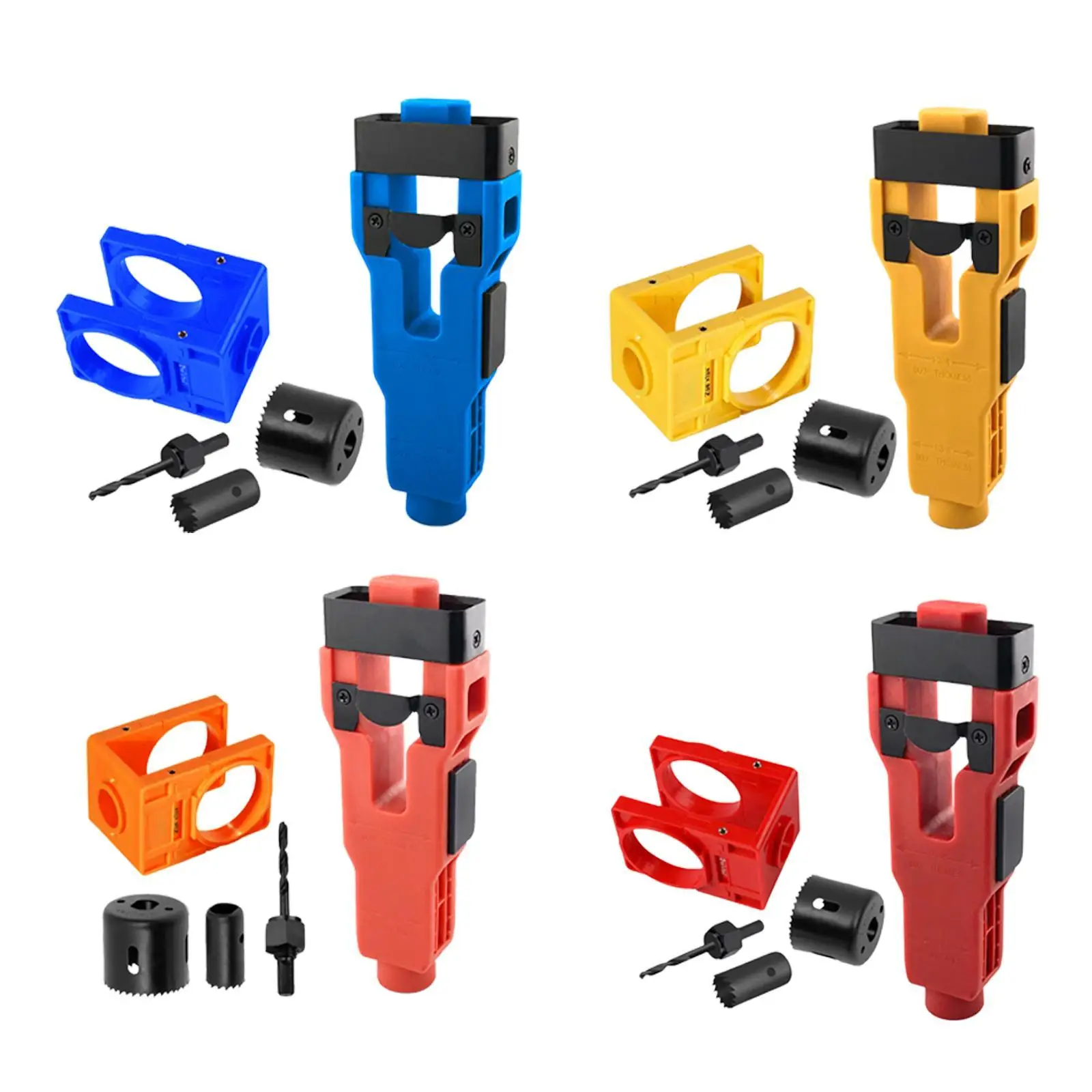 Door Lock Installation Set Wear Resistant Utility Sturdy with Guide Template