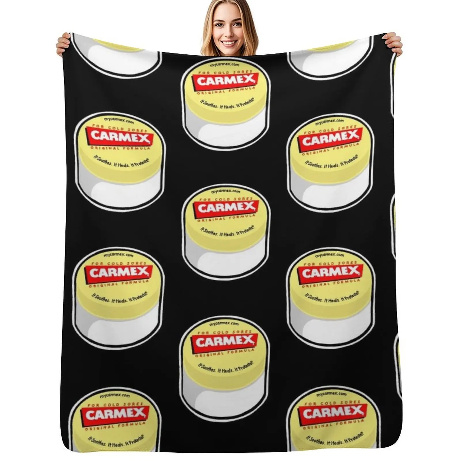 Carmex Chapstick Throw Blanket Cobertor portátil leve para viagens e acampamentos