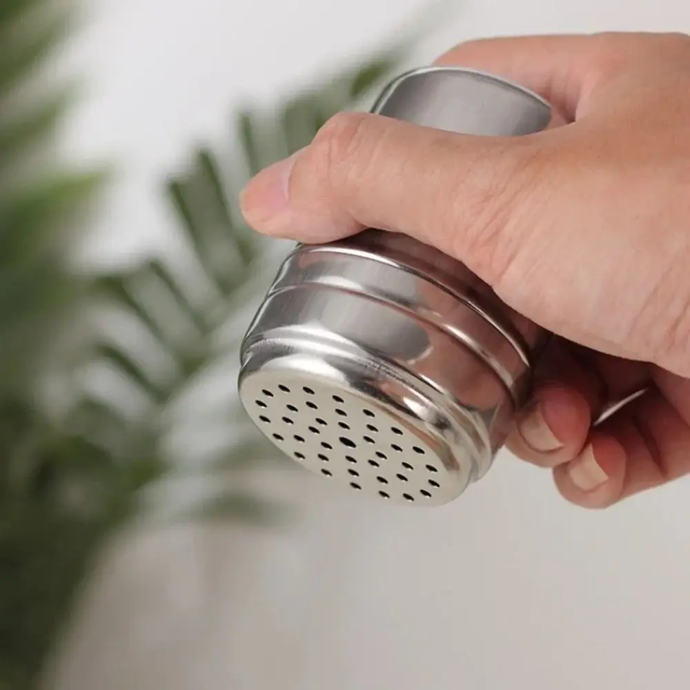 New Multi-purpose Seasoning Jar Stainless Steel Rotating Cover Salt Sugar Bottle Spice Jar Kitchen Gadgets Spice Pepper Shaker
