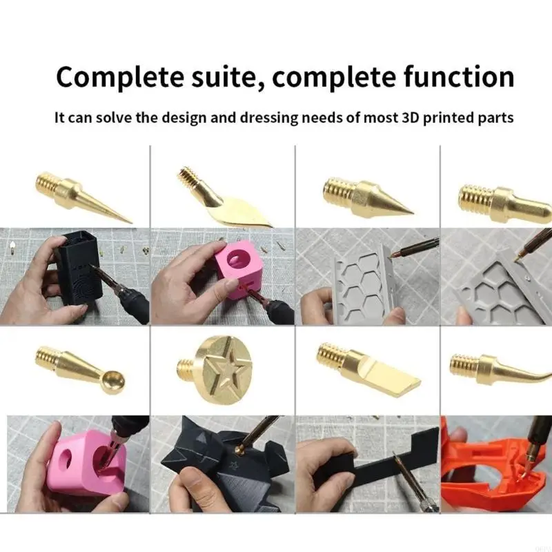 Q6PA 열 삽입 너트 아이언 팁 열 세팅 삽입 도구 납땜 인두 팁 프린팅