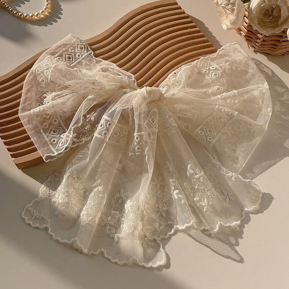 Fashion Lace Small Long Scarf Embroidered Flower Soft Travel Sun Protection Scarf Solid Color Decorative Shawl for Women Girl