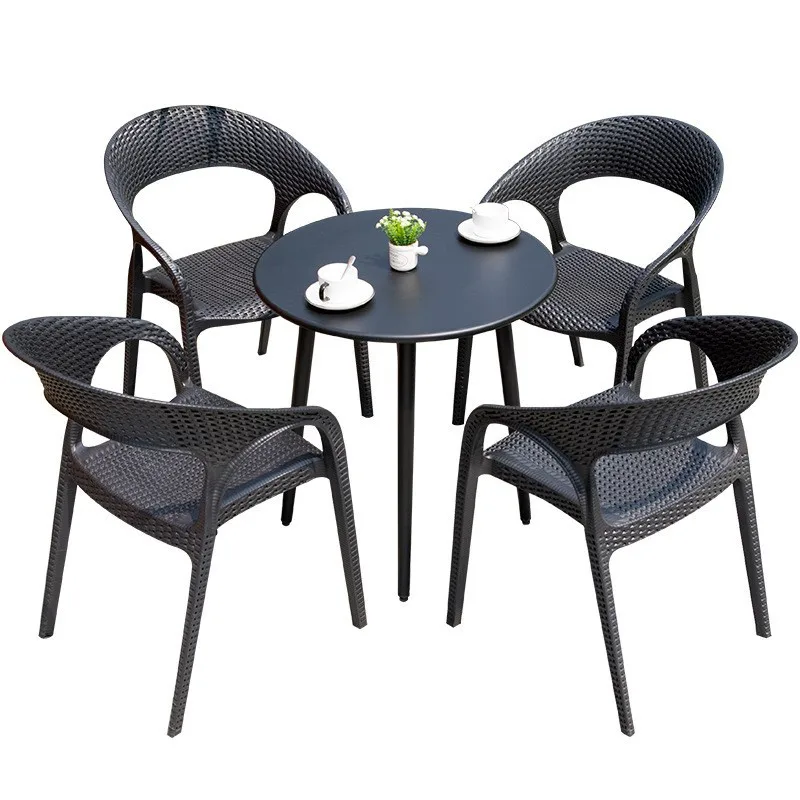 

Outdoor tables and chairs Garden Balcony chairs Imitation rattan chairs Three-piece combination Leisure terrace Outdoor