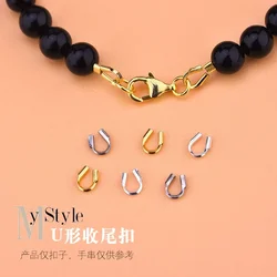 10 stücke S925 sterling silber armband halskette schnalle zubehör u-förmigen schnalle, verschluss schnalle, handgemachte diy string bead acces