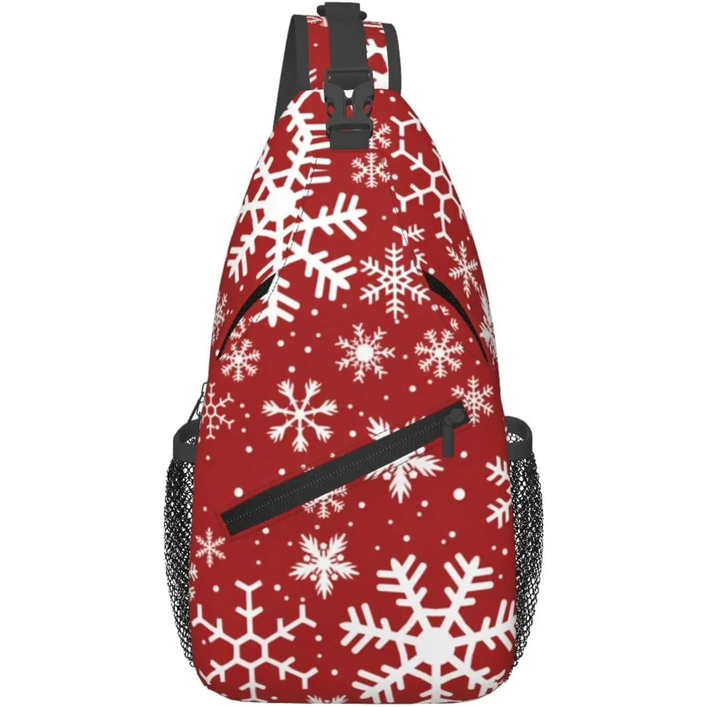 

Christmas Crossbody Sling Bag For Women & Men Snowflakes Chest Shoulder Bag Sling Backpack Merry Xmas