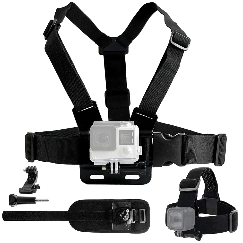 Chest Strap Mount Belt para GoPro, Câmera de Ação, Arnês para Hero 12, 11, 9, 8, 7, 6, 5 +, 4, Xiaomi Yi, 4K, insta360, Acessórios Esportivos