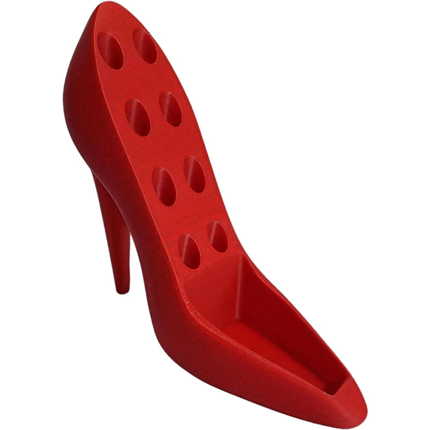 

3D Printed High Heel Shaped Makeup Brush Holder, Beauty Tool Organizer Stand for Eyebrow Pencil, Eyeliner Pen, Makeup Brushes