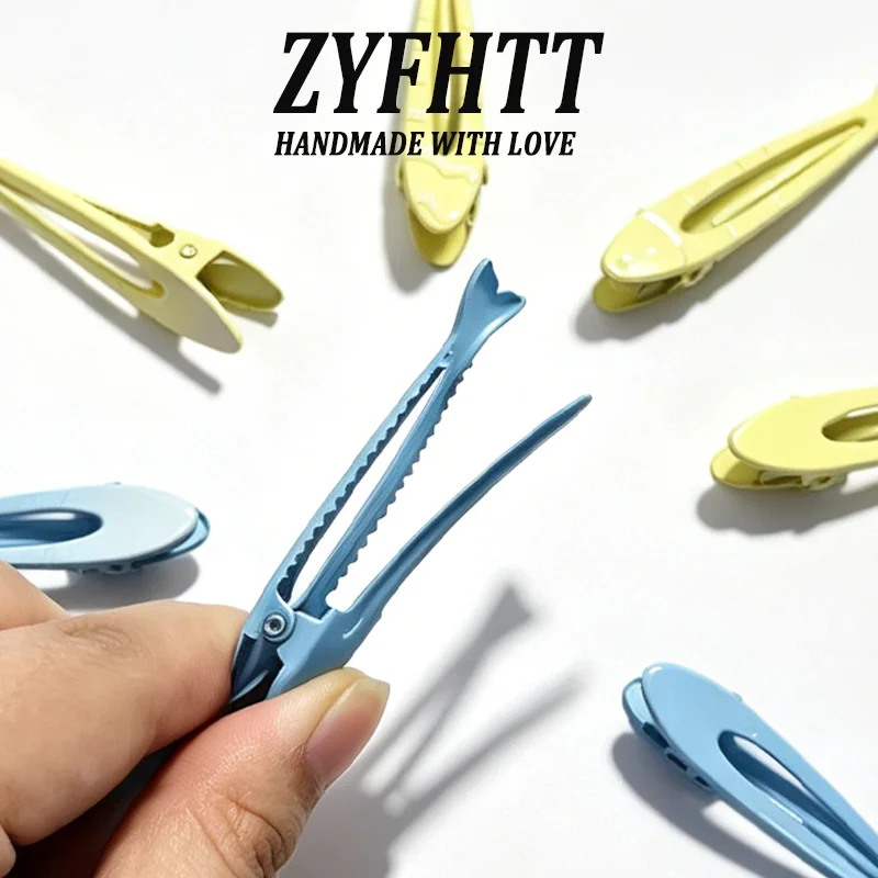 4/8 Stück ZYFHTT Blau-Gelbe Kleine Fisch-Haarspangen für Frauen Niedliche Seitenspangen Modische Mädchen-Haarnadeln Haaraccessoires – Detail 4