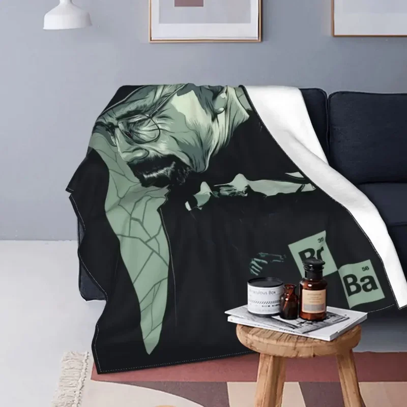 

Breaking Bad Movie Blanket Walter White Heisenberg Flannel Funny Warm Throw Blanket for Bedspread Winter