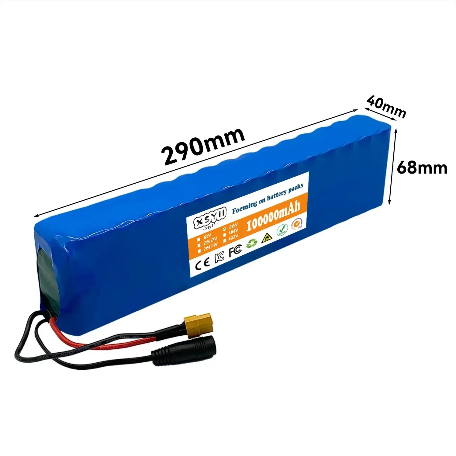 10S3P 36V 100Ah 18650 Rechargeable Lithium Battery Pack 1000W Power Modified Bicycle electric scooter Vehicle BMS +42V Charger