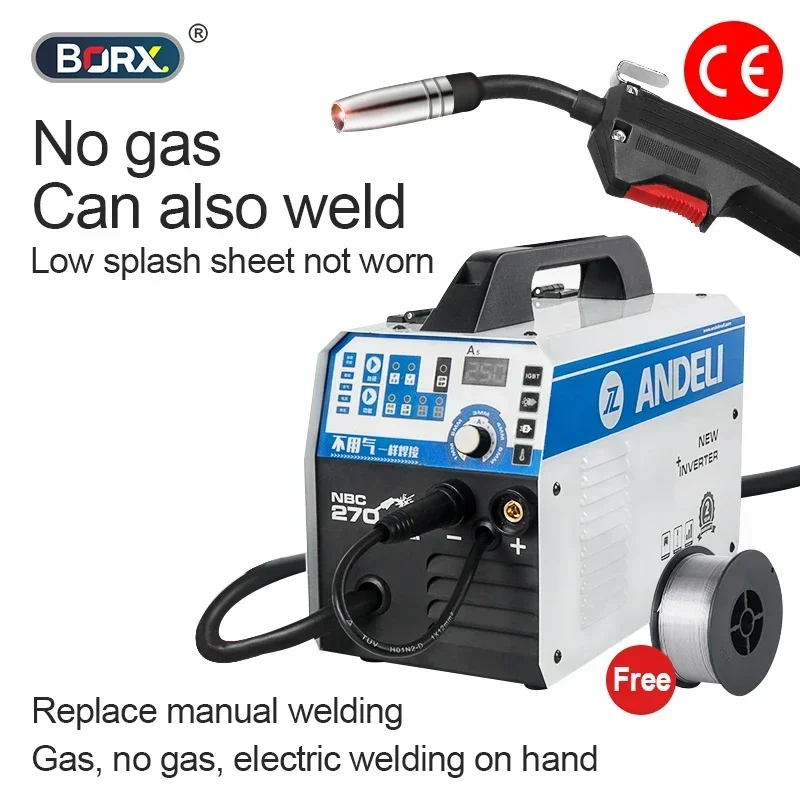 MIG Welding Machine 220V 250ME Mini Semi-automatic   Without Gas Flux Core Wire Inverter 1KG Capacity  Welder