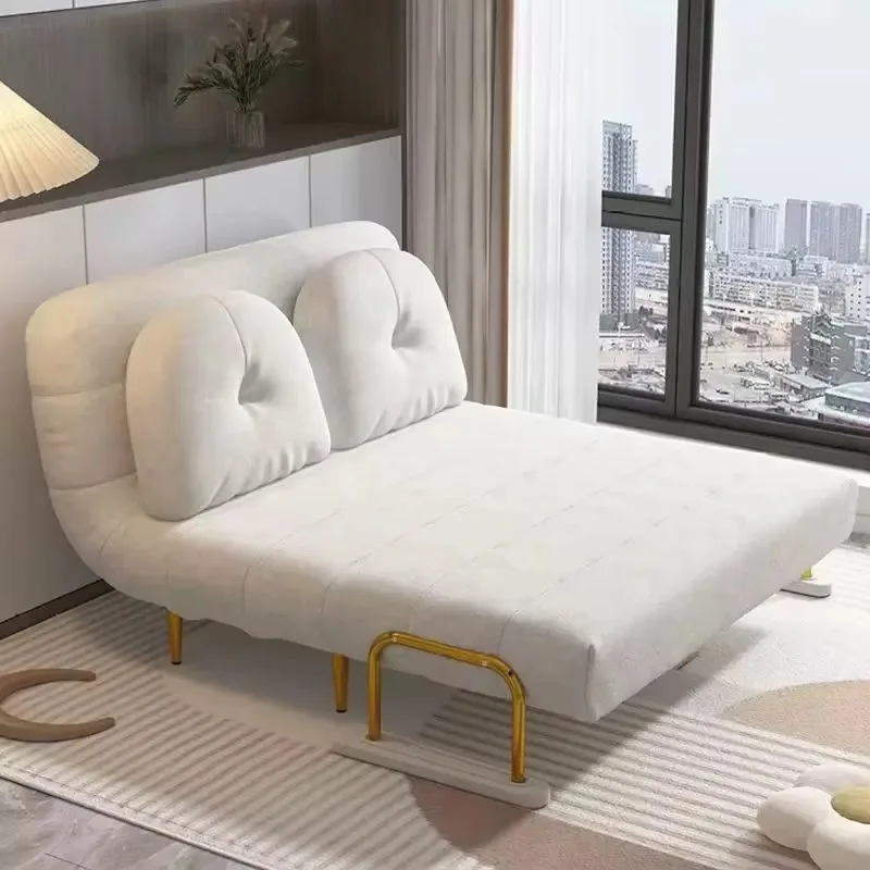 Foldable, Modern Fabric Sofa Can Push and Pull Dual-use Multifunctional Home Life Double Sofa Bed