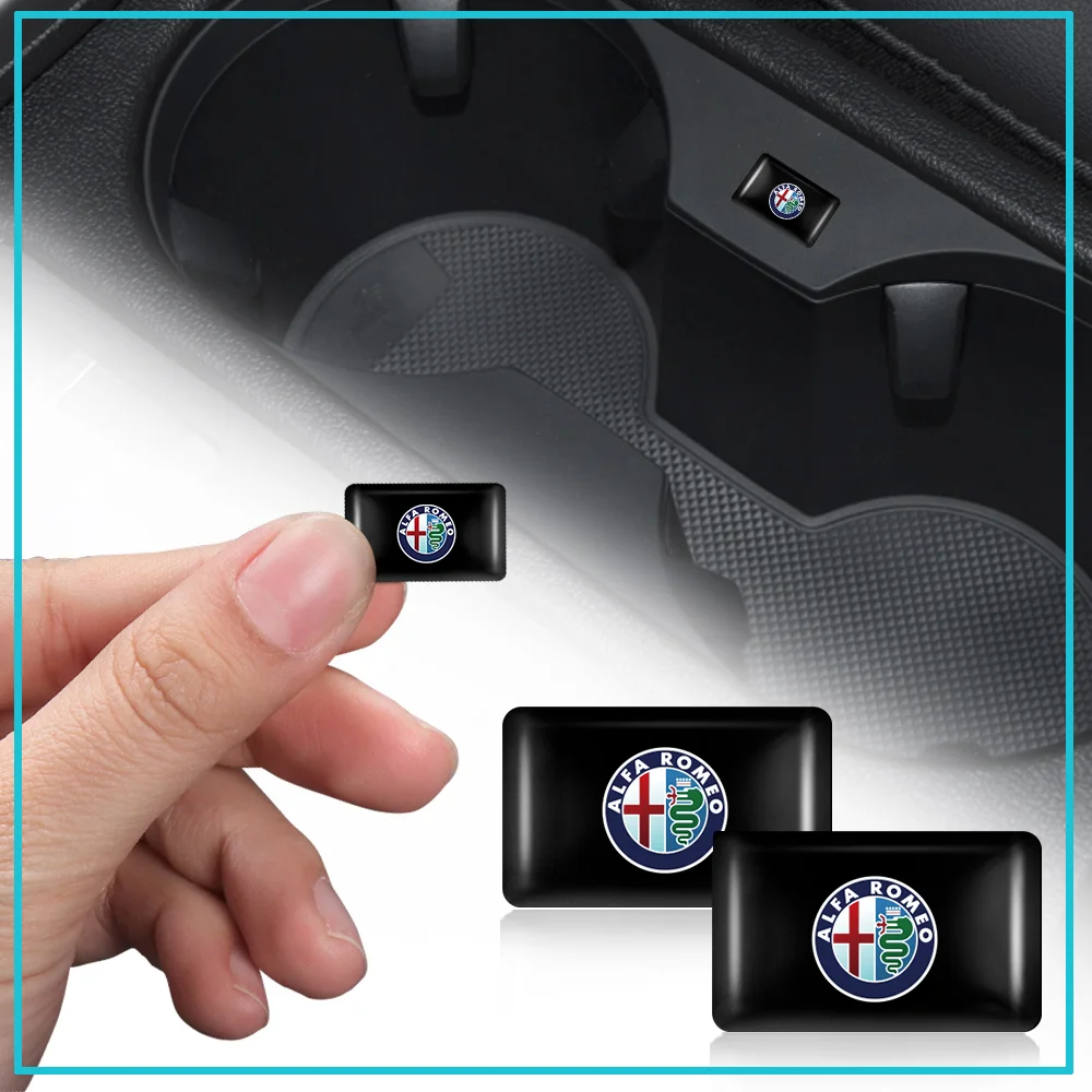 10/20pcs Epoxy Car Interior Emblem Sticker Badge Decoration For Alfa Romeo Stelvio Giulia Giulietta MiTo 147 156 159 Accessories