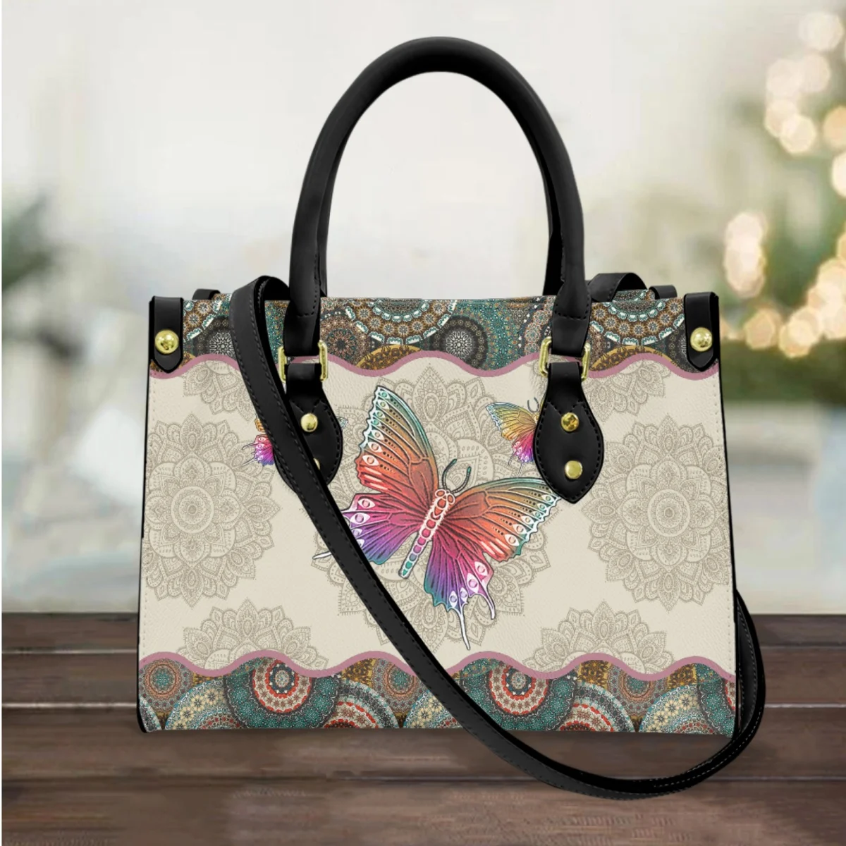 

Cross Body Bags for Women Boho Butterfly Design Luxury Leather Handbags Top-Handle Female Tote Shoulder Bags Woman Bolsa Mujer