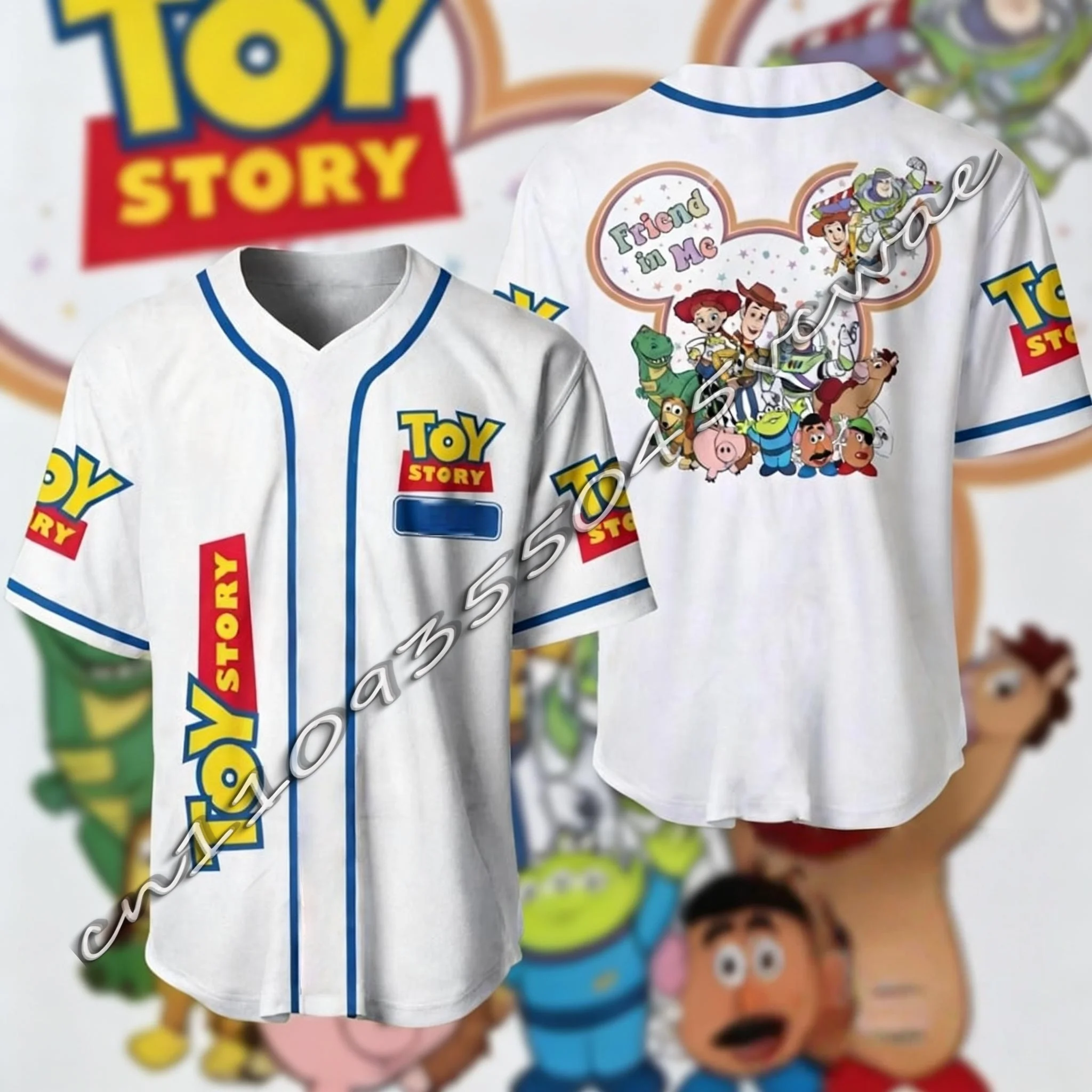 

Костюм для пары в стиле косплей Disney Toy Story, летняя спортивная бейсбольная футболка, мужской и женский комплект для беременных, 2026
