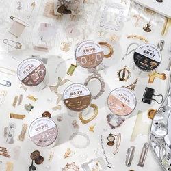 JIANQI 4cm*3m 1 roll PET Tape Creativity Decorative Diary Album Scrapbooking material Masking tape Junk Journal Supplies