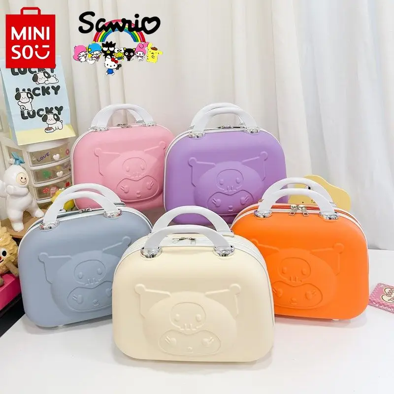

Kuromi Makeup Storage Box Fashion High Quality Girl Handbag Cartoon Versatile Large Capacity Multi Functional Organizing Box