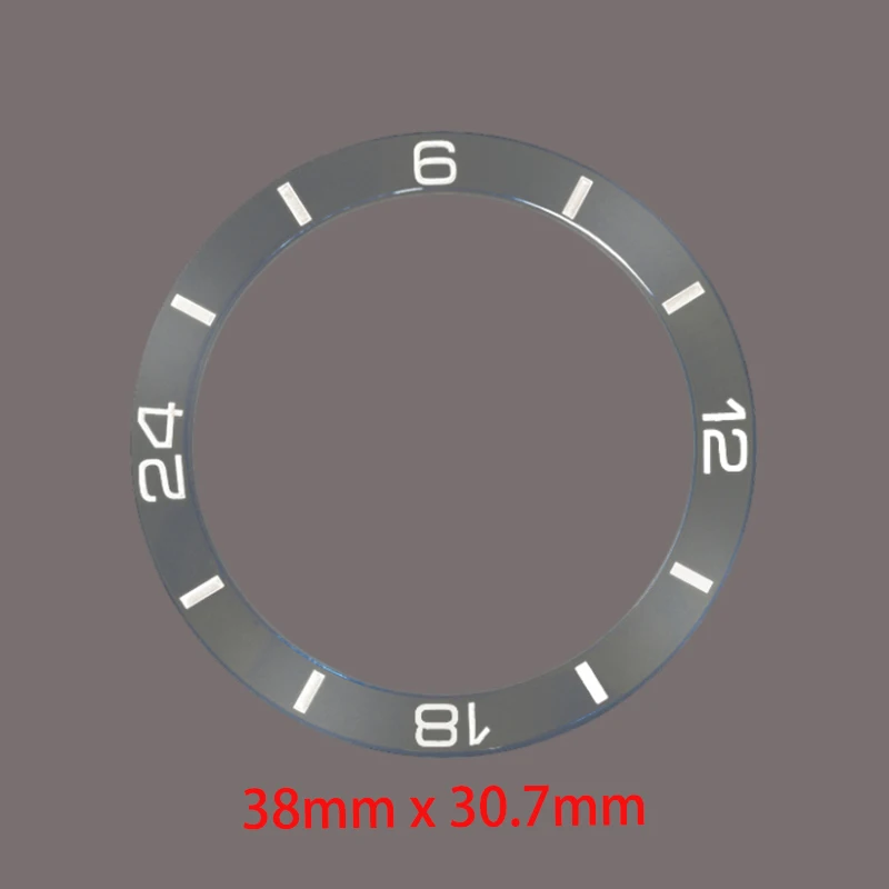 Cincin Sisipan Bezel Keramik Kemiringan 38Mm X 30.7Mm untuk SUB SRPD SKX007 SKX009 Casing Jam Tangan NH35 NH36 Suku Cadang Perbaikan Cincin Bezel Casing Pergerakan