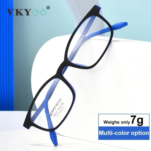 VICKY, nuevo marco de titanio de goma ultraligero, diseño de marco cuadrado Simple, gafas de protección contra luz azul graduadas personalizables