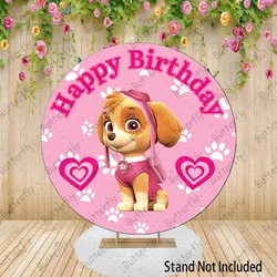 Flower Flying Skye Paw Patrol Everest Birthday Party Backdrop Cartoon Boys Round Photography Baby Shower Background Banner