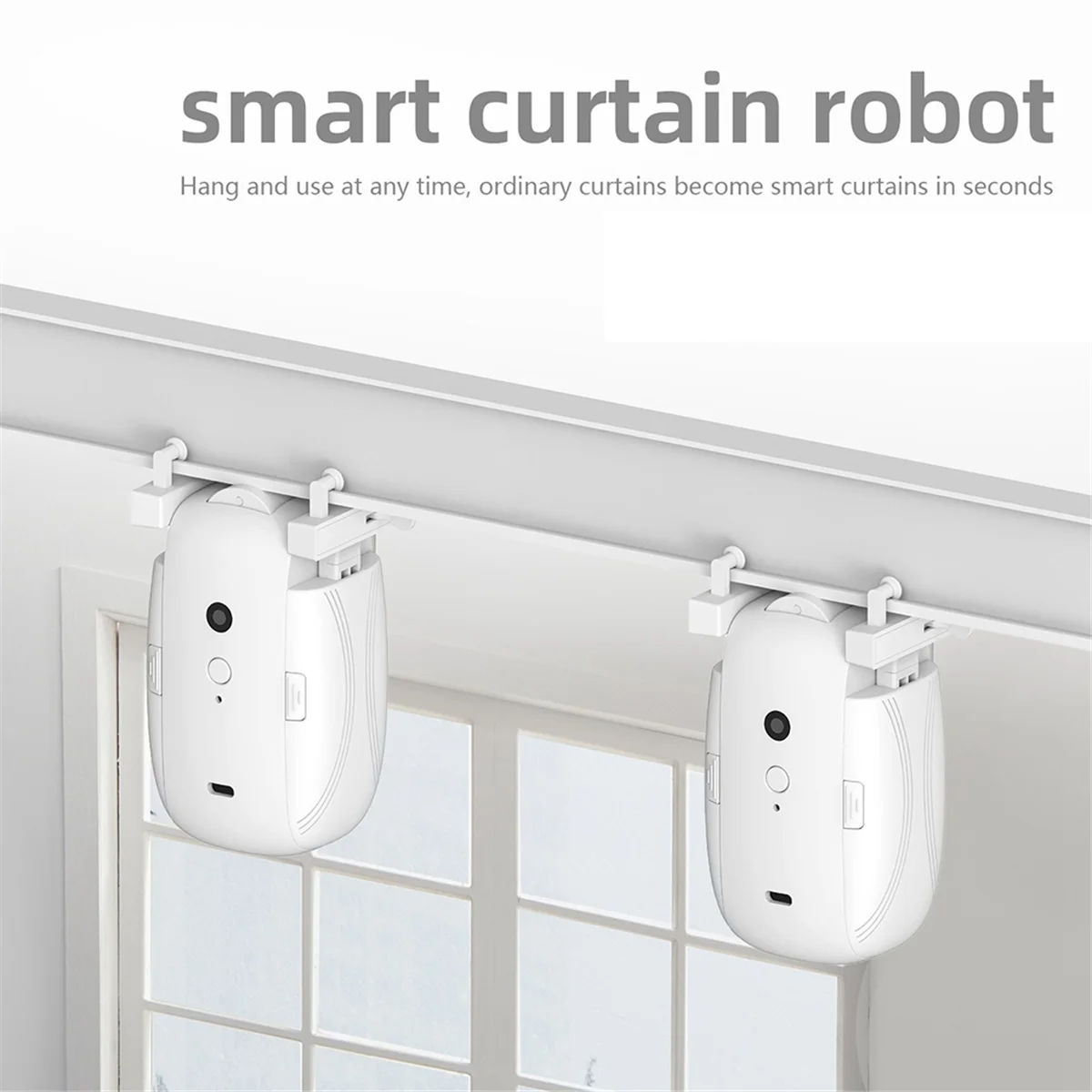 ABJG-Dual TUYA Smart ZigBee Curtains Robot Roman Rod Track/T/U-Rail Tracks 3in1 Automatic Curtain